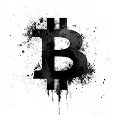 Bitcoin isolated on white background. Cryptocurrency. bitcoin physical coin. Symbol of the crypto currency