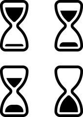 Clock Time Sign Icon Mechanical Watch Symbol. Mechanical clock icon. Time symbol.  Vector illustration.