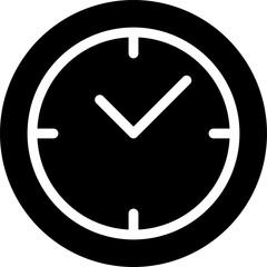 Clock Time Sign Icon Mechanical Watch Symbol. Mechanical clock icon. Time symbol.  Vector illustration.