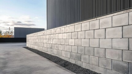 Obraz premium Modern Industrial Concrete Block Wall