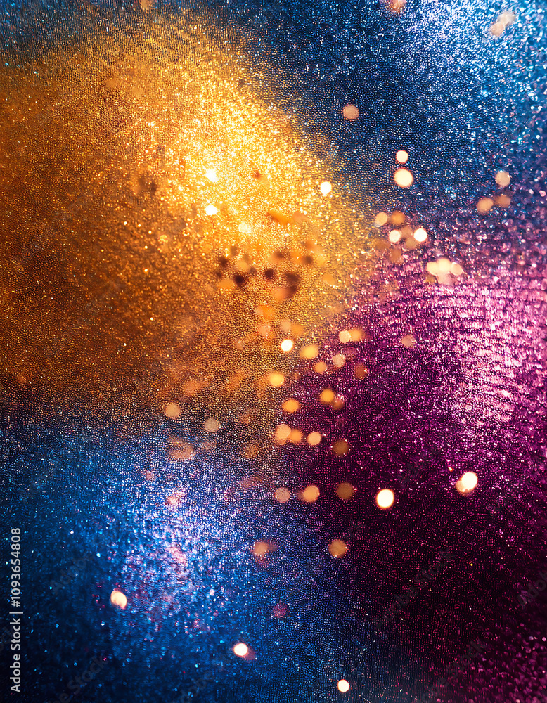 Poster glitter adds colorful textured background abstract visual effect