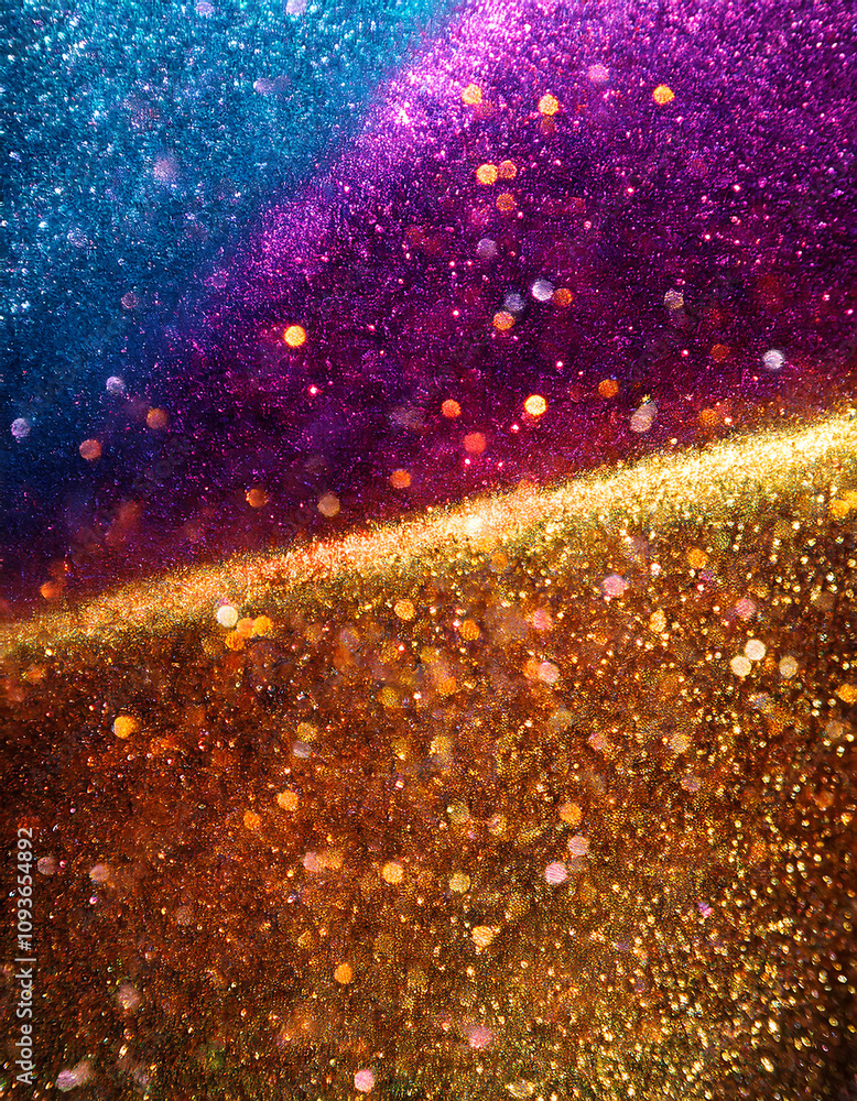 Poster glitter adds colorful textured background abstract visual effect