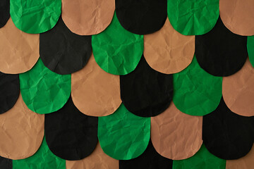 green brown and black fish scale Paper background	
