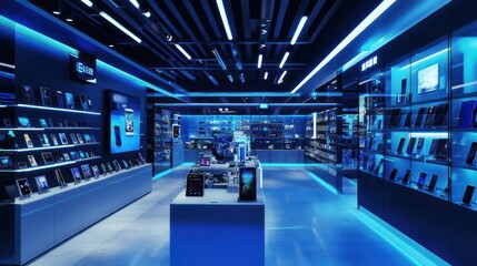 Modern Electronics Store Interior