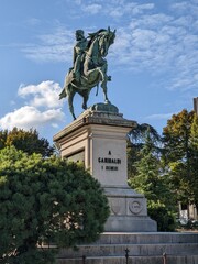 Obraz premium Statue of Garibaldi in Giardina La Lizza, Siena