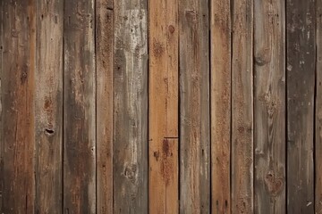 Naklejka premium Weathered wooden planks with a rustic and natural texture.