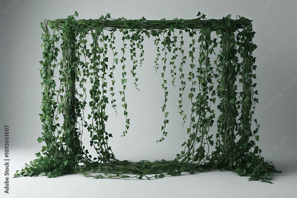 Poster three dimensional vine rendering for artistic spaces and aesthetic enhancement