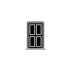 Black Striped Door Icon Design
