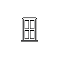 Black Striped Door Icon Design