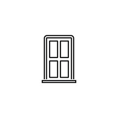 Black Striped Door Icon Design
