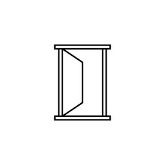 Black Striped Door Icon Design