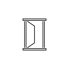 Black Striped Door Icon Design
