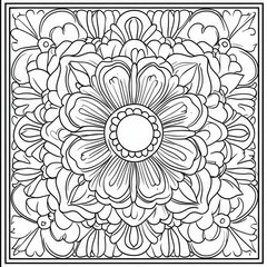 black and white spiritual symbol mandala coloring book	