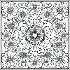 black and white spiritual symbol mandala coloring book	