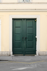 View of building with green door