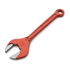 Obraz premium A red and silver adjustable wrench