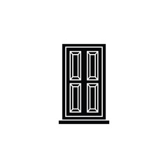 Black Striped Door Icon Design