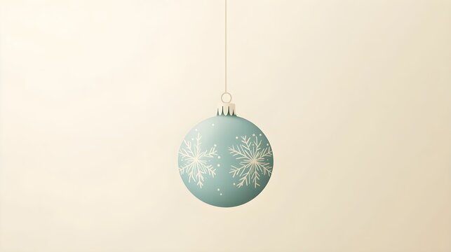 Fototapeta bombka, świąteczna dekoracja, pastelowe kolory, minimalistyczny design, styl skandynawski, geometryczny wzór, subtelny akcent, święta Bożego Narodzenia, białe tło, delikatne detale, nowoczesna estetyk
