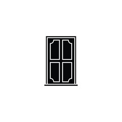 Black Striped Door Icon Design