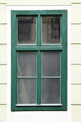 View of building with green window