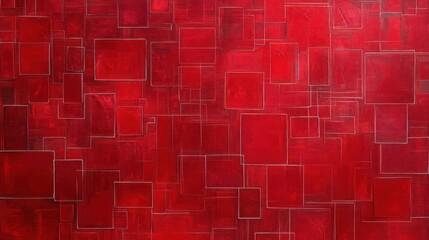 Abstract red background with randomly arranged blocks