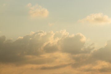 Beautiful and colorful sky at the beginning of the day.