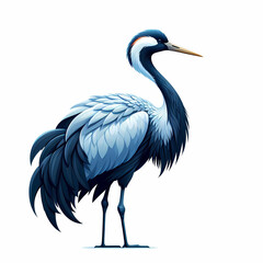 Obraz premium image of elegant crane bird image on white background