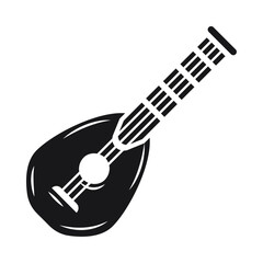 musical instrument mandolin silhouette icon