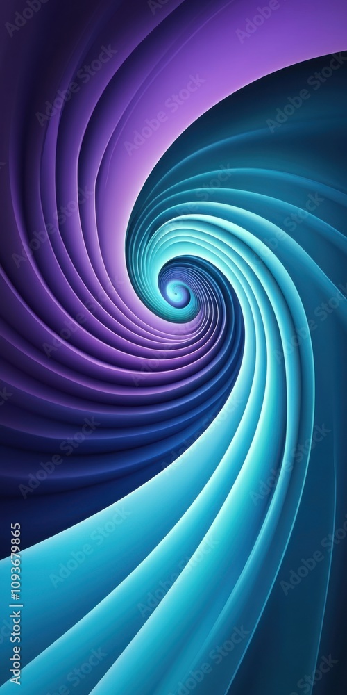 Poster vivid spiral pattern with gradient colors in dynamic abstract design