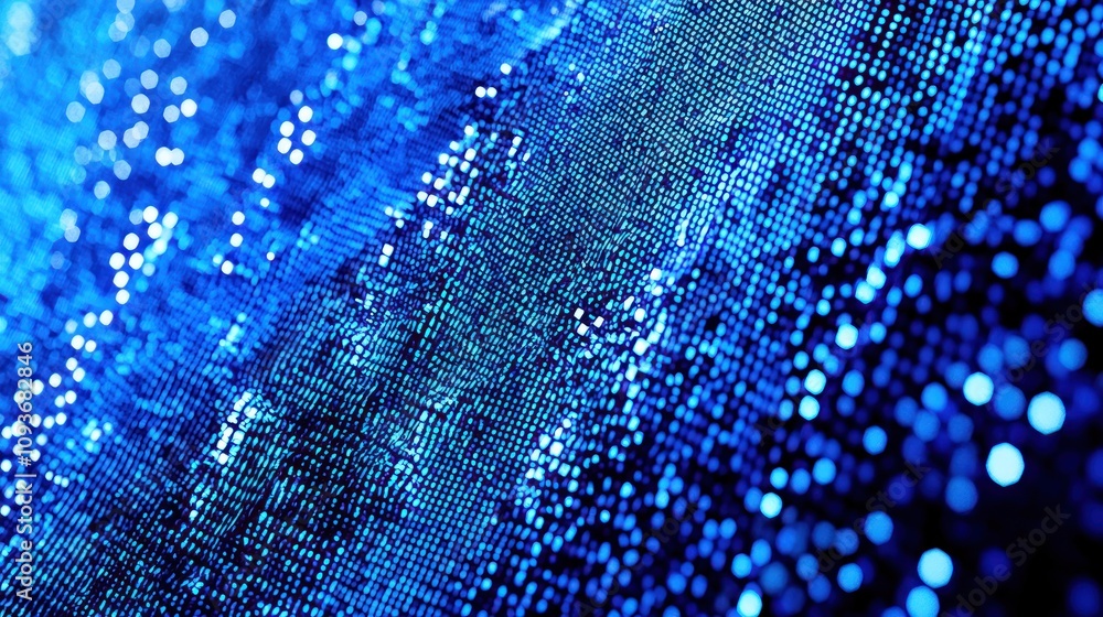 Aufkleber abstract blue pattern of blurred circles and lights