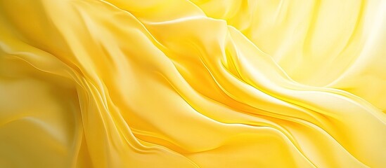 Yellow silk fabric texture background.