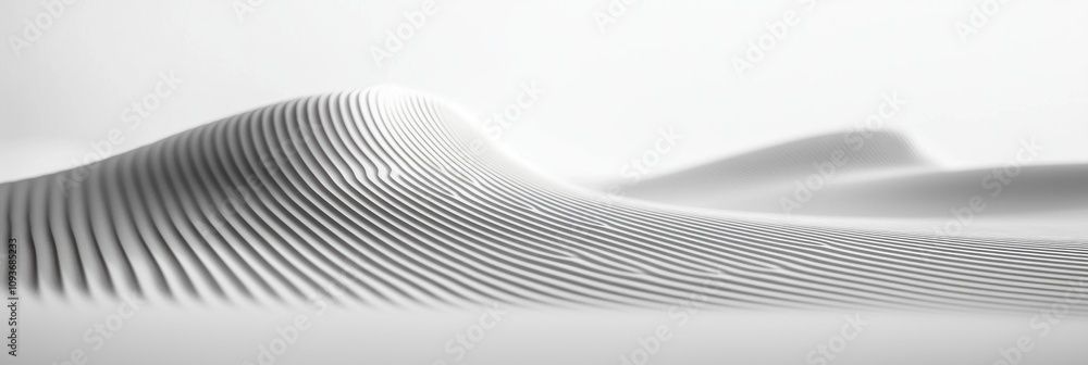 Aufkleber abstract white surface with curved lines and soft shadows