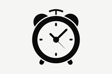 Clock icon vector. Clock silhouette. clock, time, wall clock, watch, classroom solid or glyph icon