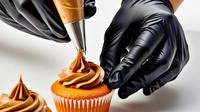 Baking event cupcake decoration kitchen food photography bright setting close-up view culinary art