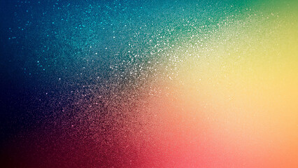 A gradient background featuring a grainy texture with glitter and rainbow color.