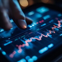 Tap stock graph on touch display