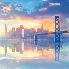 Beautiful SF skyline for backgrounds.