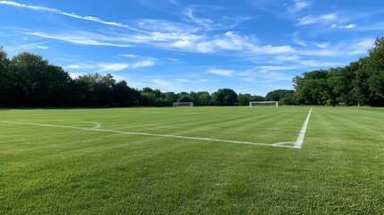 Obraz premium football field with sky