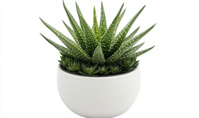 Aloe Vera Plant in White Pot