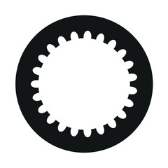 Round frame with geometric pattern for making stamps and patterns