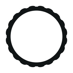 Round frame with geometric pattern for making stamps and patterns