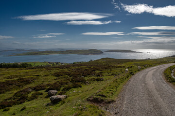 Atlantic Coast With Summer Isles, Isle Ristol And Eilean Mullagrach Near Village Altandhu In The Highlands Of Scotland, UK