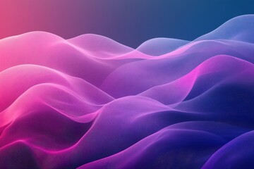 Obraz premium Abstract waves of color in gradients of pink and blue, creating a serene atmosphere.
