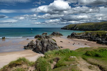 Sango Beach At The Atlantic Coast Near Durness In Scotland, UK