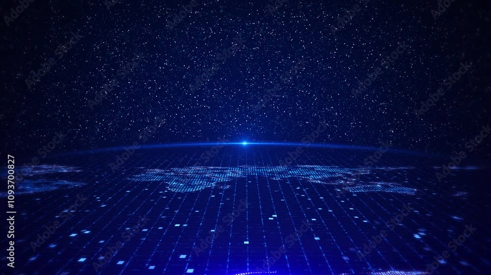 Aufkleber technology cyber space hologram hud hi-tech interfaces stock exchange background. virtual digital ea