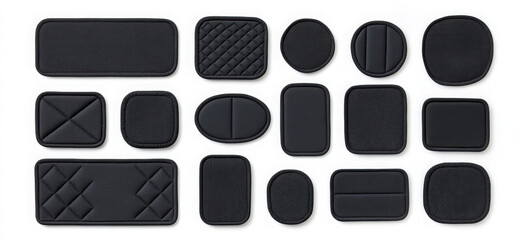 Black embroidered patch mockup
