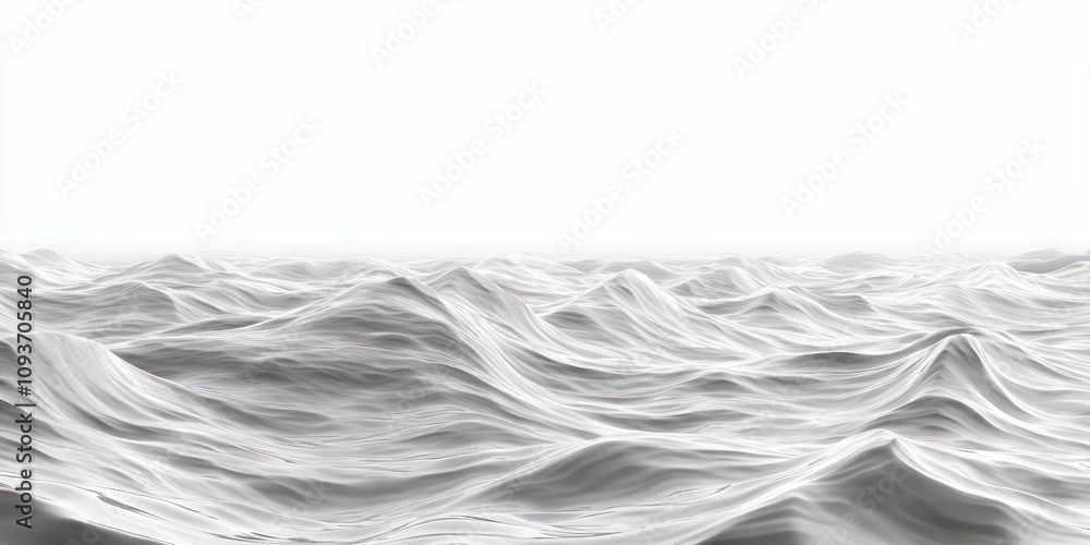 Poster Abstract White Wavy Surface with Subtle Lines