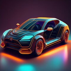 3D rendering of an automobile