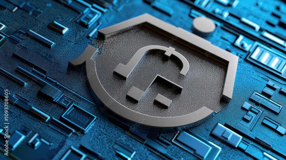 Poster 3d render of a stylized 