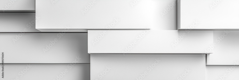 Aufkleber Abstract White Geometric Pattern with Subtle Texture and Minimalist Design